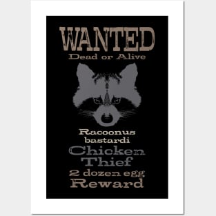 Wanted Dead or Alive Racoon Posters and Art